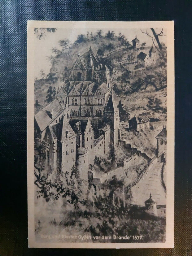 Burg und Kloster Oybin vor der Brande 1577  402562 WM