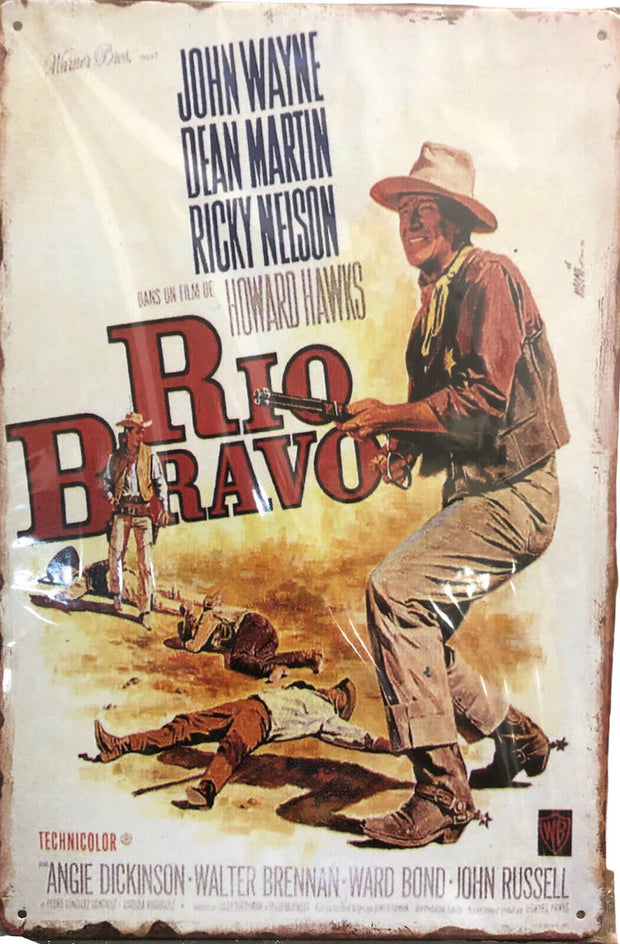 Nostalgie Vintage Retro Blechschild "John Wayne Rio Bravo" 30x20    900206