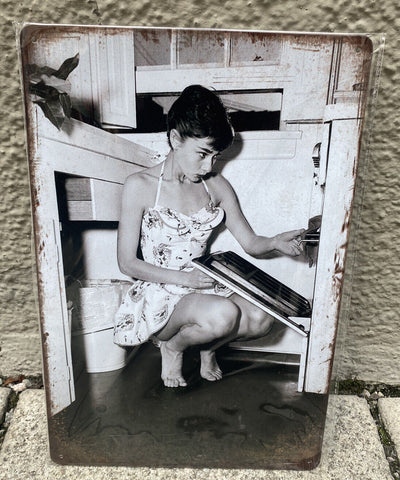 Nostalgie Vintage Retro Blechschild "Audrey Hepburn " 30x20 50000