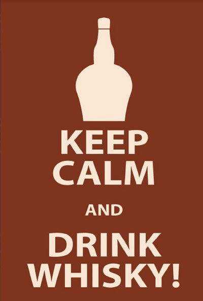 Schild Keep calm and drink whisky Bar Pub 12x18/20x30/30x40 Blech oder Holz