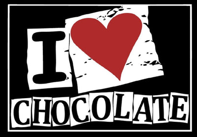 Schild  I love Chocolate Schokolade Schoko 12x18/20x30/30x40 Blech oder Holz