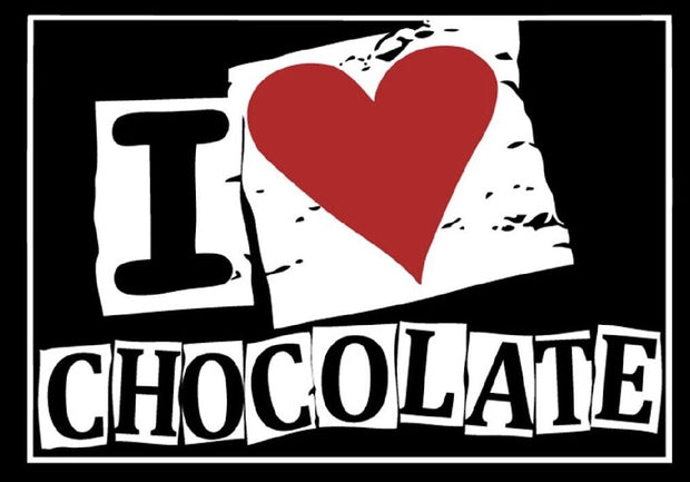 Schild  I love Chocolate Schokolade Schoko 12x18/20x30/30x40 Blech oder Holz
