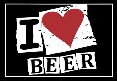 Schild  I love Beer Bier Bar Pub Restaurant 12x18/20x30/30x40 Blech oder Holz