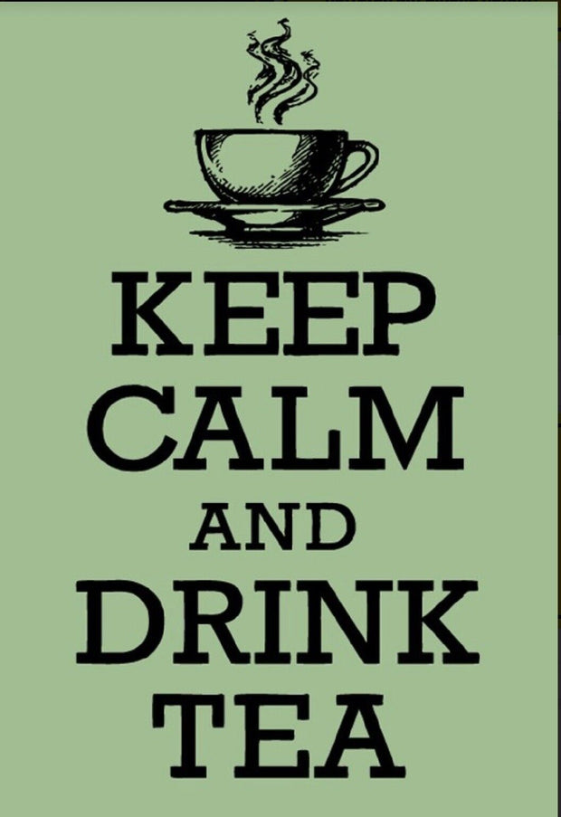 Schild Keep calm and dtink tea Tee trinken 12x18/20x30/30x40 Blech oder Holz