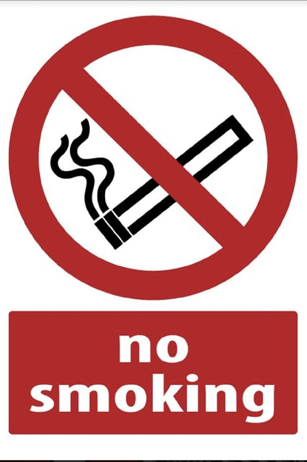 Schild No Smoking Nicht Rauchen  12x18/20x30/30x40 Blech oder Holz