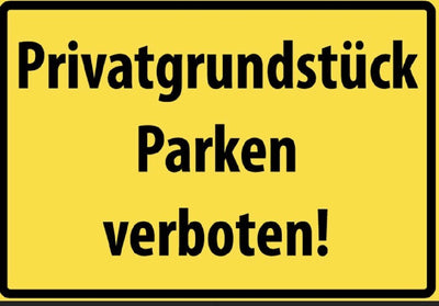 Schild Privatgrundstück Parken verboten 12x18/20x30/30x40 Blech od.Holz