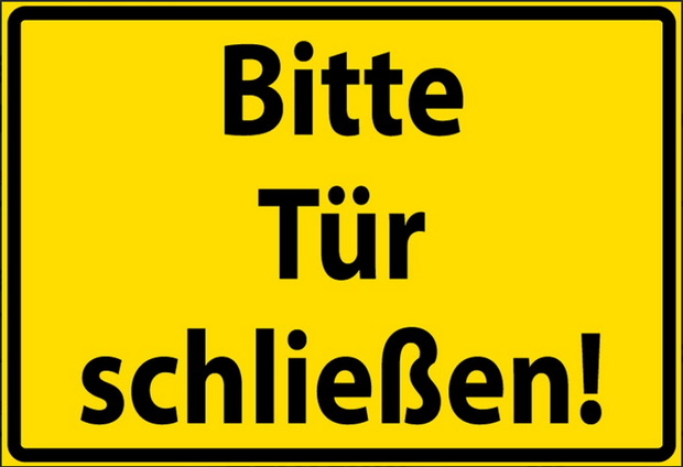 Nostalgie Schild Hinweis Bitte Türe schließen 12x18/20x30/30x40 Blech od.Holz