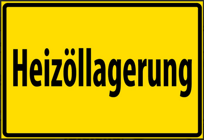 Nostalgie Schild Hinweis Heizöllagerung 12x18/20x30/30x40 Blech od.Holz