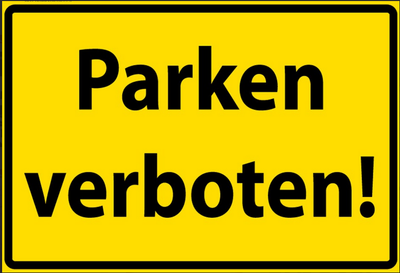 Nostalgie Schild Verbote Parken verboten 12x18/ 20x30 /30 x 40 Blech od.Holz