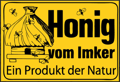 Biene Honig vom Imker Ein Produkt der Natur 12x18/ 20x30 /30 x 40 Blech od. Holz