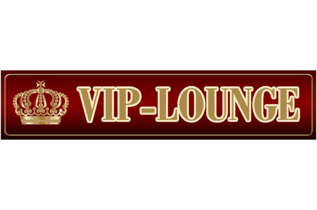 Schild VIP Lounge Wichtig Leute Prominente Aufenthaltsraum 46 x 10 Blech od.Holz