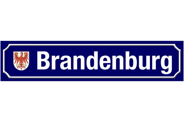 Schild Brandenburg Deutschland Bundesland Ort Straße Platz 46 x 10 Blech od.Holz