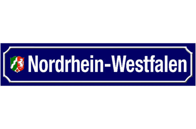 Schild Nordrhein Westfalen Deutschland Ort Straße Platz 46 x 10 Blech od. Holz