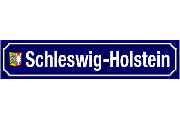 Schild Schleswig Holstein Deutschland Ort Straße Platz 46 x 10 Blech od. Holz