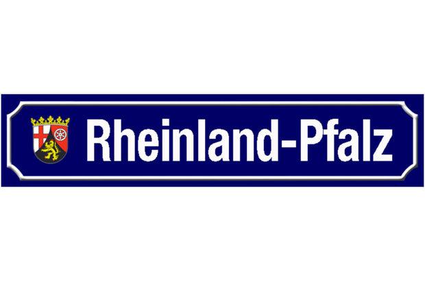 Schild Rheinland Pfalz Deutschland Ort Straße Platz 46 x 10 Blech od. Holz