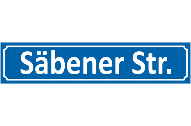 Schild Säbener Straße FC Bayern München Fussball Ort 46 x 10 Blech od. Holz