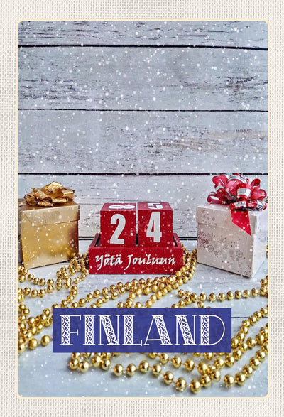 Schild Spruch Finland Finnland 24 Yötä Jouluun JW