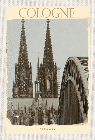 Schild Spruch Cologne Germany Köln Deutschland Dom Brücke Historisch JW