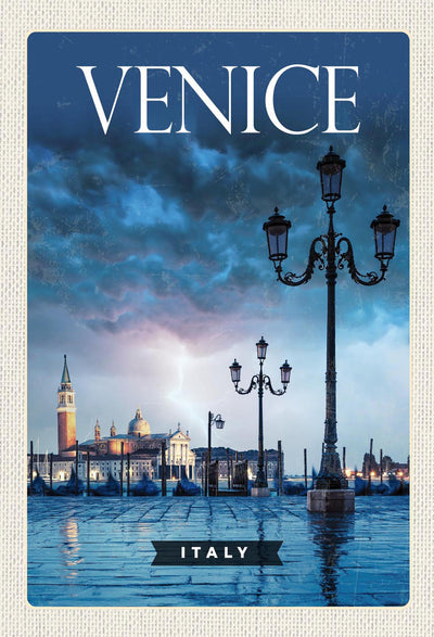 Schild Spruch Venice Venedig Italy Italien Dogenpalast Meer Gewitter Blitz JW