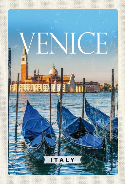 Schild Spruch Venice Venedig Italien Gondeln Meer Dogenpalast Stadtansicht JW