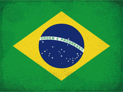 Schild Spruch Nationalflagge Brasilien JW