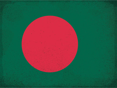 Schild Spruch Nationalflagge Bangladesch JW
