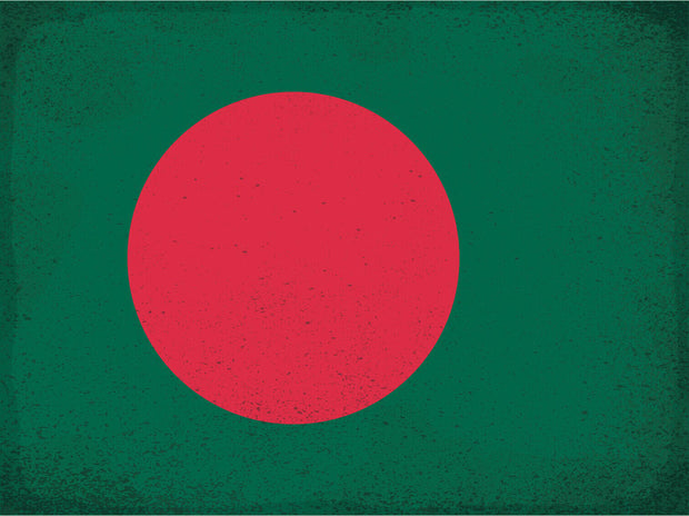 Schild Spruch Nationalflagge Bangladesch JW
