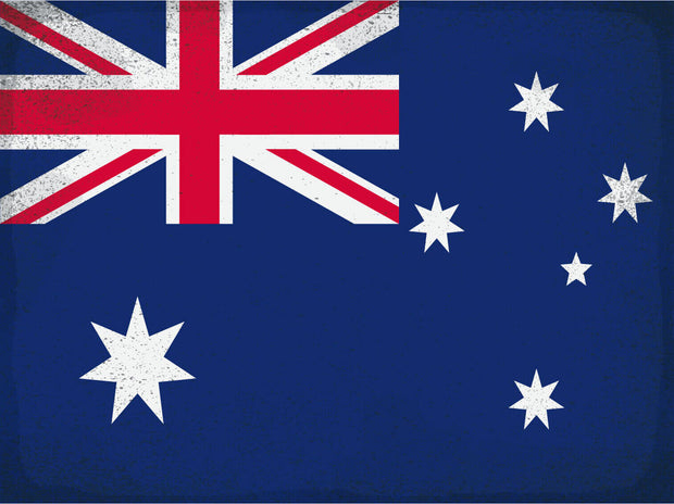 Schild Spruch Nationalflagge Australien JW