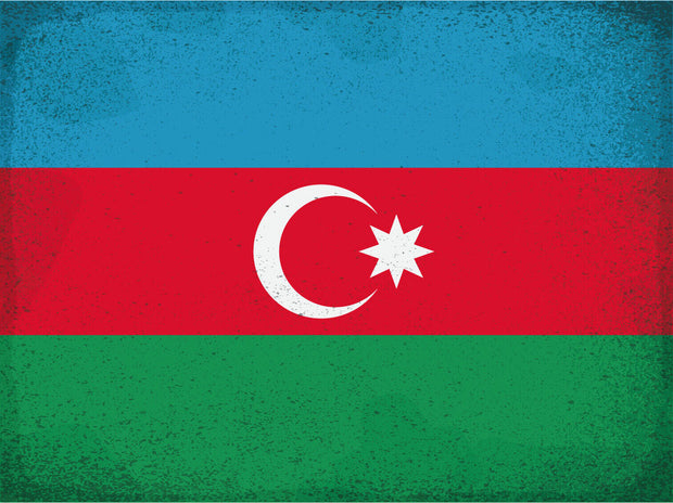 Schild Spruch Nationalflagge Aserbaidschan JW
