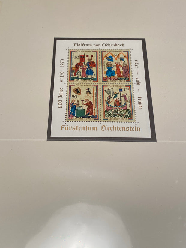 Briefmarken Album Lichtenstein Lindner 1970-1984 komplett